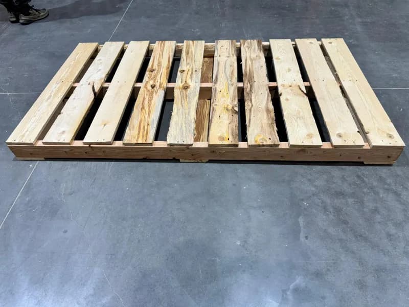 Custom-sized wooden pallet for unique storage requirements